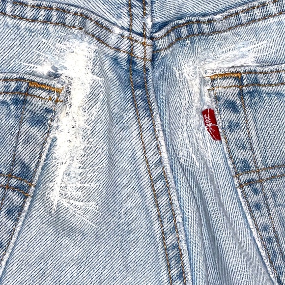LEVI’S USA Vintage 501 Distressed 100% Cotton High Rise Jeans Size 33 x 32 - Picture 8 of 14